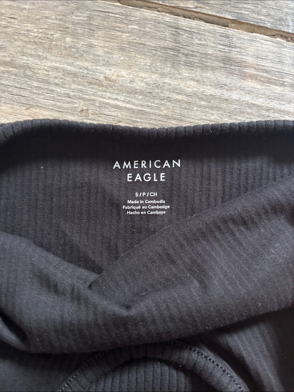 American Eagle Outfitters Black Ribbed Halter Bodysuit - Picture 5 of 6